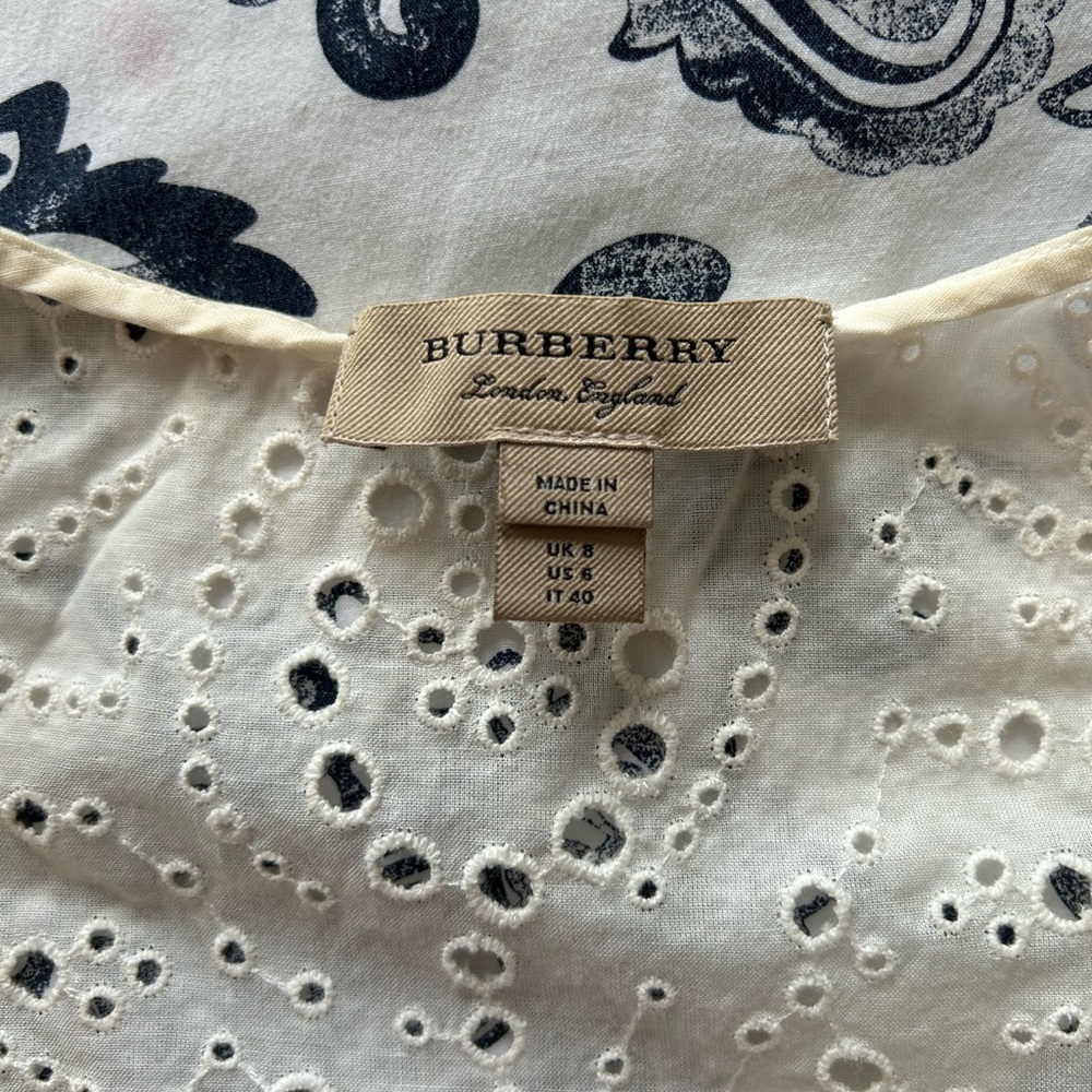 Burberry White Ruffled Dress - Picture 7 of 8